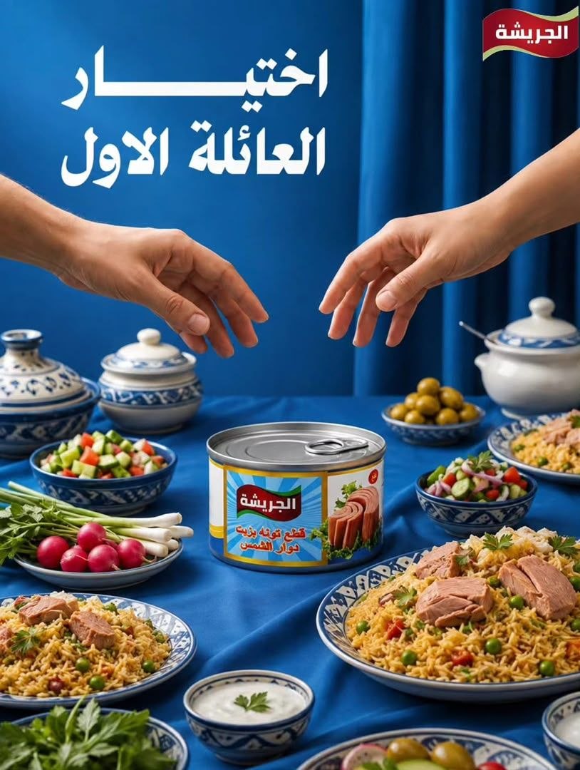 منتجات الجريشة فوود على المائدة